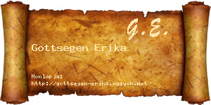 Gottsegen Erika névjegykártya